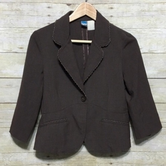 Vintage Star City 3/4 sleeve cropped peplum jacket blazer - Picture 2 of 5